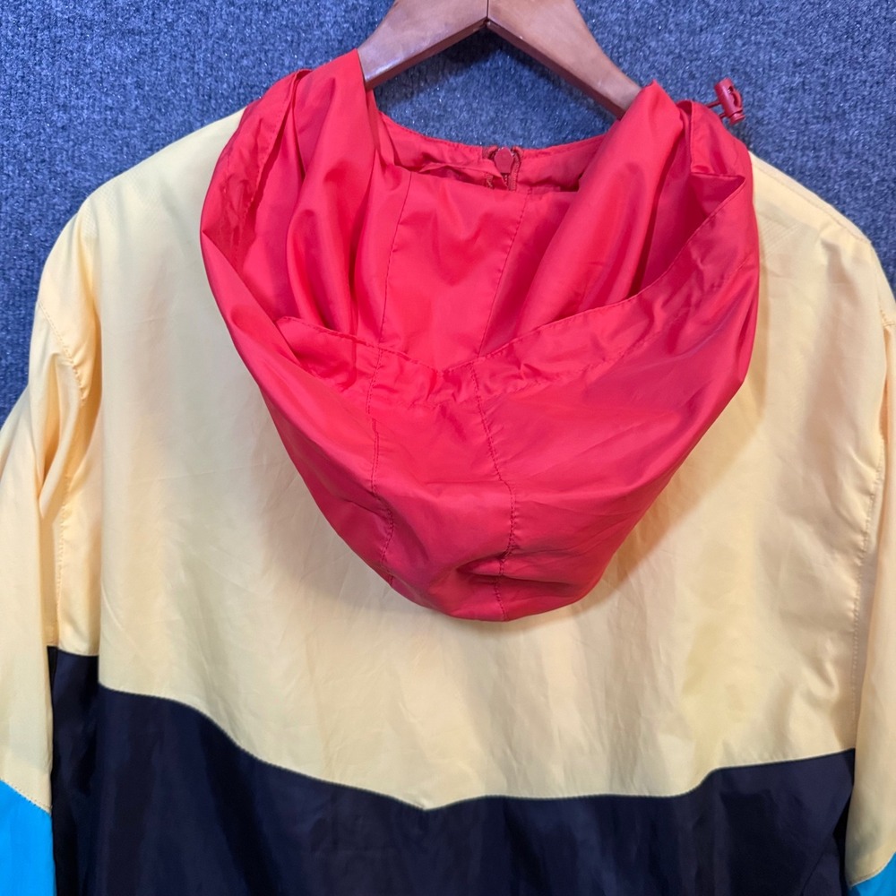 Bleecker Mercer Jacket Mens Large Colorblock Windbreaker Retro Hooded 1/4 Zip - Picture 9 of 9